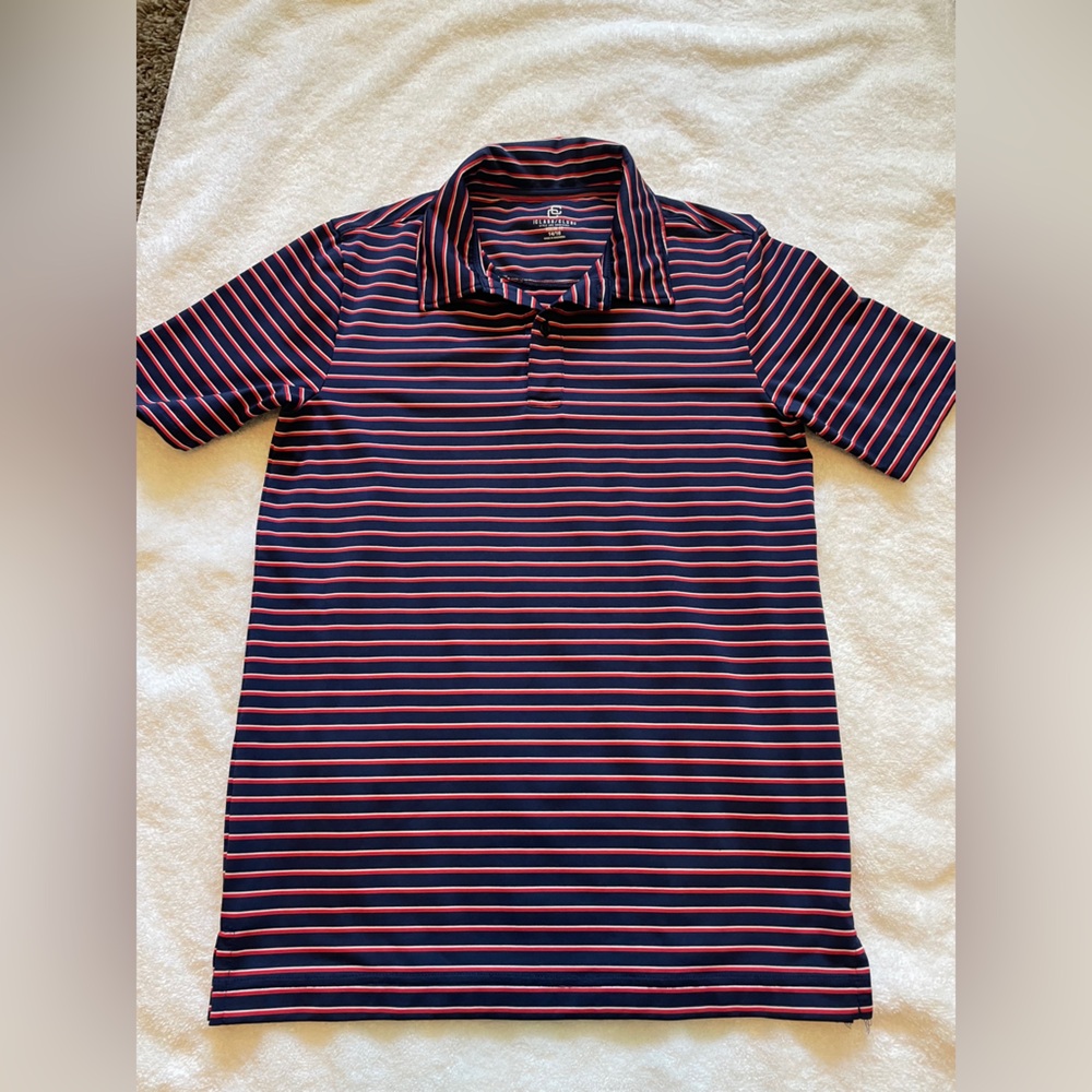 Kids Class Club Navy Polo with Red and White Stripes